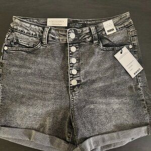 Judy Blue High Waist Button Fly Cuffed Shorts